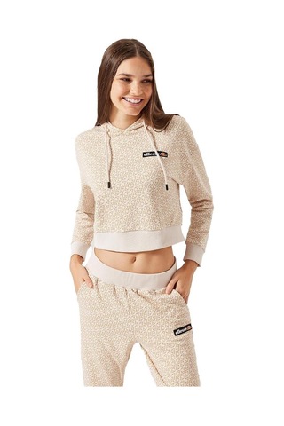 Ellesse Kadın Kapüşonlu Sweatshirt - F005-4540 Kırık Beyaz