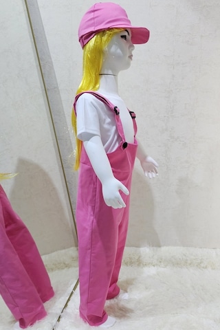 Bahçıvan Tulum Ve Şapka Set Pembe