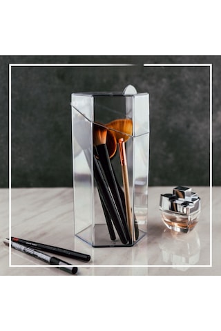 Altıgen Kapaklı Fırçalık - Makyaj Organizeri