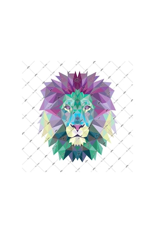 Bay Etiket An12 Triangle Tasarim Aslan Sticker
