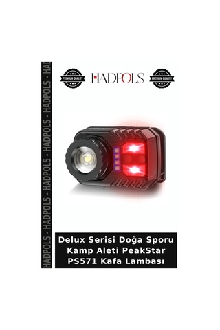 Delux Serisi Doğa Sporu Kamp Aleti Peakstar Ps571 Kafa Lambası Çok renkli