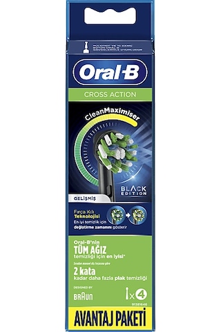 Oral-B Cross Action X-Filament Şarjlı Diş Fırçası Yedek Başlığı 4'lü