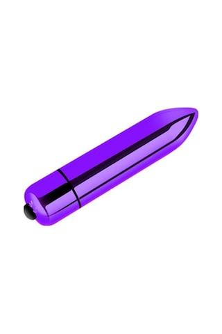 Hızlı Express Bullet 9 Cm Mini Metal Titreşimli Süper Orgazm Vibratörü Mor