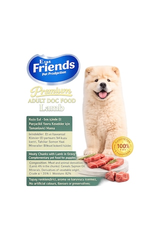 Premium Kuzu Etli Yetişkin Köpek Konservesi 12 X 400 Gr Chunk Special