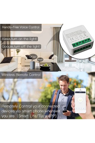 Tuya Destekli Wifili Akıllı Işık Anahtarı Uzaktan Kontrol/16A