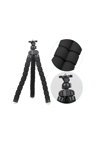 26 Cm Süngerli Ahtapot Tripod Telefon Tutucu Aparat