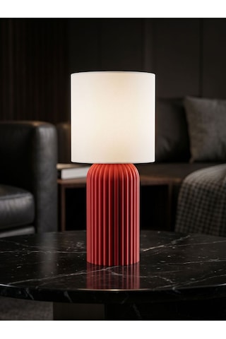 Tera Model - Led Abajur - Masa Lambası - Usb 5v İle Çalışır - Slim Led Aydınlatması Dahildir - Dekoratif Lamba - Renk Seçenekli Çok Renkli