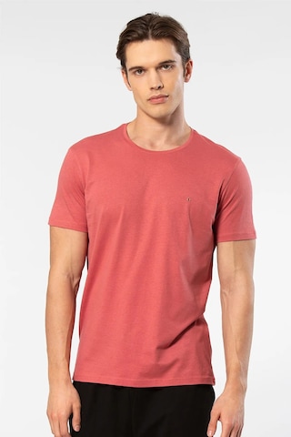 Cacharel 2169 Erkek Modal Pamuk Bisiklet Yaka Kısa Kollu T-shirt-mercan MERCAN