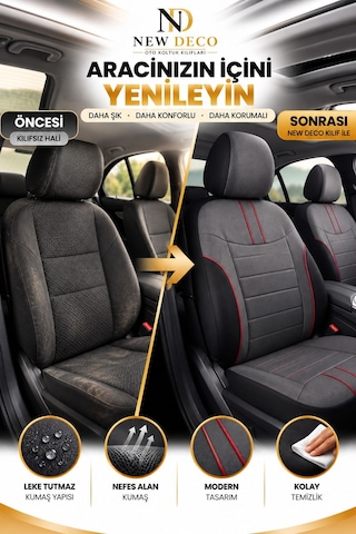 Toyota Avensis Uyumlu Jakar Arabiyeli Oto Koltuk Kılıfı Airbag Uyumlu Lüks Seri Tam Set 92918800