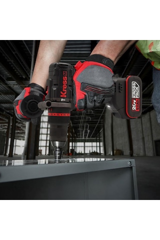 Kress KUC33.1 20V/5.0AH Li-ion 95NM Çift Akülü Profesyonel Şarjlı Darbeli Matkap