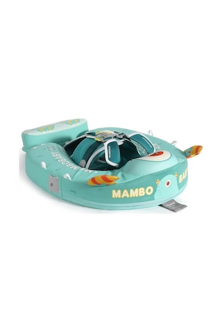 Mambobaby Yüzme Simidi - Green Monster, Emniyetli, Gölgelikli Ve Ayak Destekli