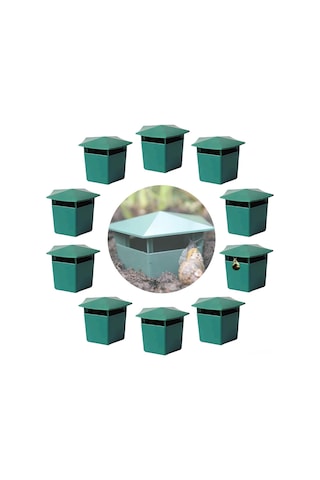 Reedark 10 Adet Yeşil Plastik Bahçe Salyangoz Tutucu, Çiftçi Bahçe Koruyucu, Ekonomik Ve Çevre Dost, 20-50 M² Kullanıma Uygun