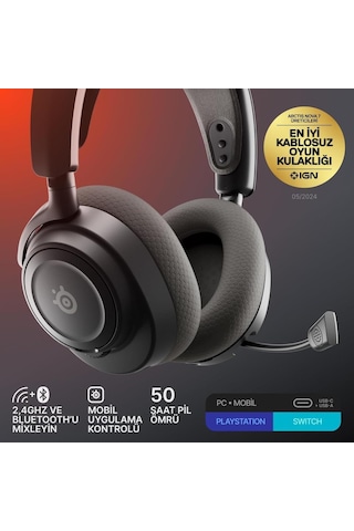 Steelseries Arctis Nova 7 Gen 2 Siyah Kablolu Kablosuz Kulak Üstü Oyuncu Kulaklığı - Teşhir