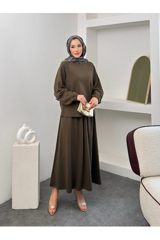 Elite Model Modal Kumaş Kadın Alt Üst Takım Haki