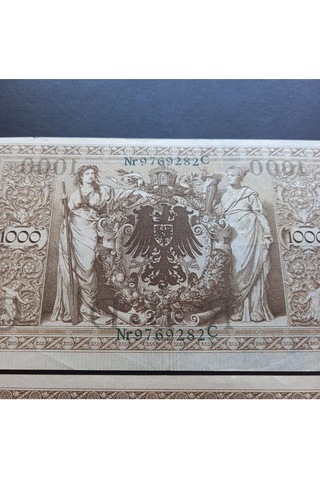 1919 Almanya 1000 Mark - Yeşil/kırmızı Mühür Takım Ççt Para - 3996366b2bfe5d8786