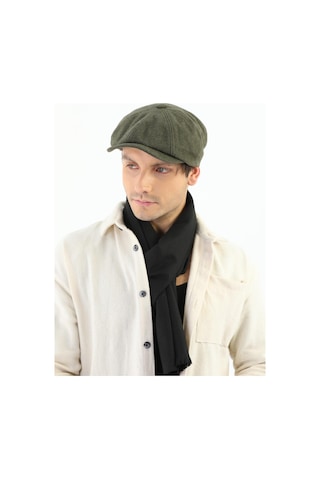Elif İç Giyim Erkek Haki Kasket Peaky Blinders Kaşe Kumaş Şapka Kasket Haki