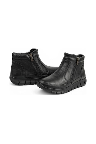 Fox Shoes N555380703 Siyah/siyah Hakiki Deri Comfort Ortopedik Taban Kadın Bot