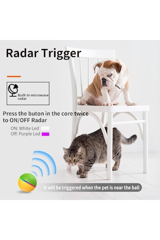 Reedark O3 Uzaktan Kumandalı Işık Topu - Evcil Hayvanlar İçin Eğlenceli Ve Renkli Oyuncak
