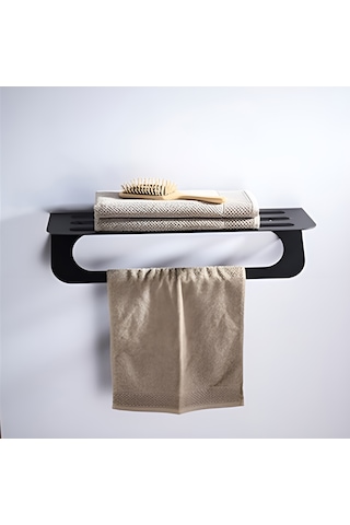 Hvngroup Metal Izgaralı Banyo Ve Lavabo Havlu Askılık Siyah