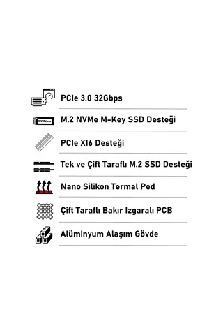 JEYI Coldswift M.2 NVMe to PCIe 3.0 X16 Soğutuculu Adaptör