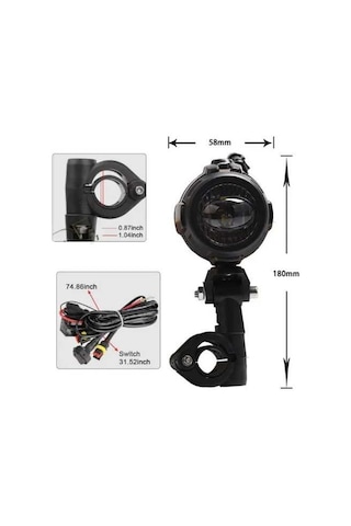 Knmaster Shark 20w Bmw Motosiklet Led Sis Farı