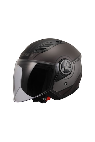 LS2 Aırflow 2 Cover Açık Motosiklet Kask Mat Gri - Siyah