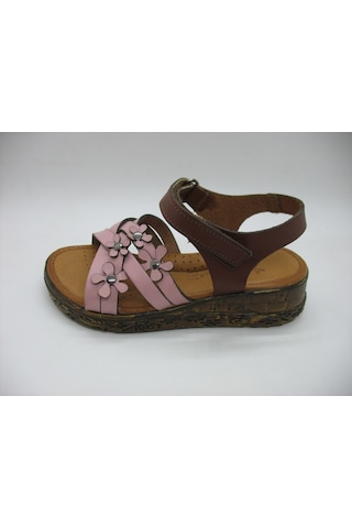 Trend Sandals 8328 Deri Ortopedik Kız Çocuk Sandaleti 26-29 Pembe