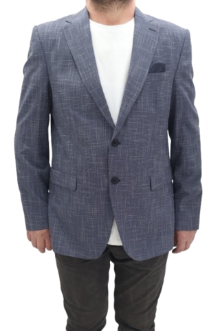 Twenhil Dmctekstil Erkek Ckt-202 Desenli Klasik Kesim Normal Kalıp Çift Düğme Blazer Ceket lacivert