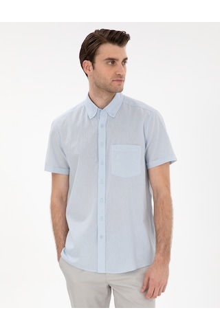 Pierre Cardin Erkek Açık Mavi Gömlek Kısa Kollu 50303418-vr003 Açik Mavi