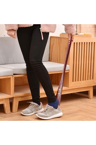 Suntek Dayanıklı Ahşap Ayakkabı Çekeceği Uzun Kırmızı Kırmızı