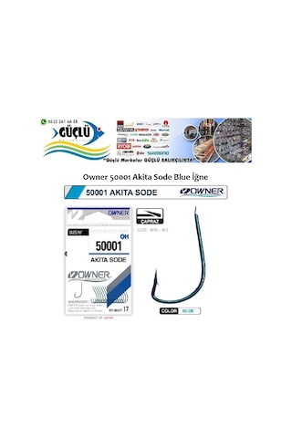 Mavi Çapraz Olta İğnesi Owner 50001 Akita Sode No:5 - Standart