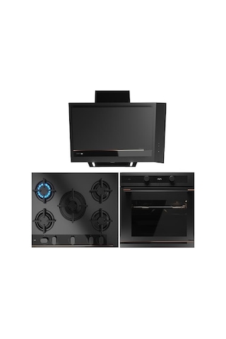 Teka Infinity G1 Edition HLB 85-G1 P BM - GBC 75-G1 GBC BM (E5) - DVI 88-G1 EOS BM Siyah Ankastre Set