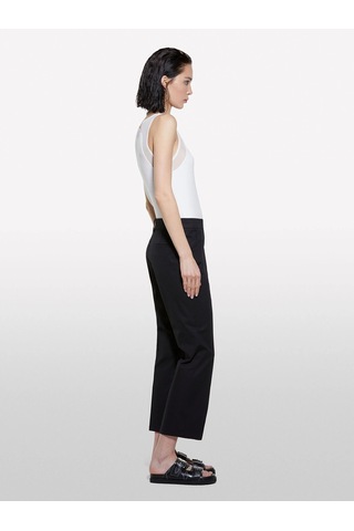 Sisley Streç Pamuklu Normal Bel Straight Fit Pantolon Kadın Siyah Pantolon - 325p4enmle02x