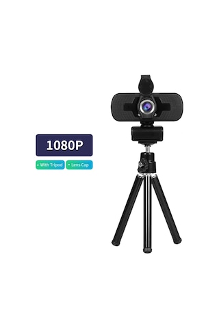 Ranyeek 1080p Fhd Geniş Açı Webcam, Güzellik Modu, Gizlilik Kapaklı, Tripodlu - Dektop/notebook İçin Video Konferans, Canlı Yayın Ve Sohbet Kamera