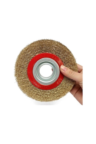 150mm Tel Fırça Pirinç Kaplama Paslanmaz Matkap Ucu Çapak Alma Kireç Çıkarma Temizleme/parlatma