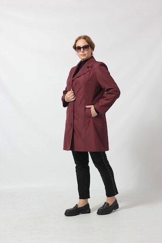 Moda Berray 1670 Düğmeli Cep Detaylı Bondit Ceket Mürdüm Mürdüm