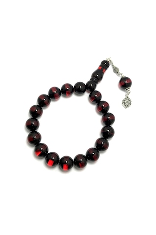 Kırmızı Sürmeli Efe Boy Toz Kehribar Tesbih