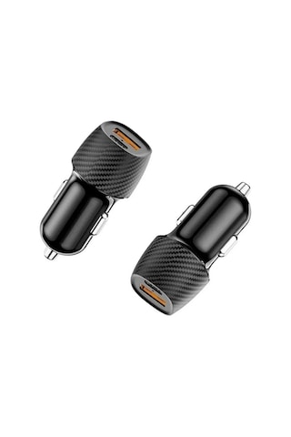 3.0 Qualcomm 2 Usb Hızlı Araç Şarjı 38 Watt Hızlı Şarj Usb Usb-c