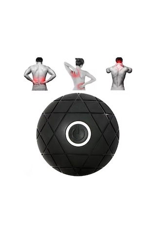 3d Titreşimli Yoga Topu Kas Gevşetme Masajı Fitness Topu Şarj Edilebilir El Silikon Masaj Topu Siyah Çok Renkli