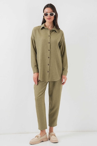 Gabria Keten Ön Düğmeli Takım Haki