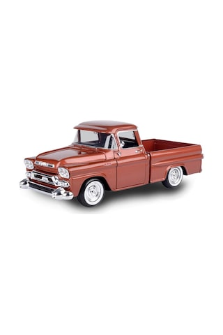 Motor Max Koleksiyon 1 / 24 Ölçek 1958 Gmc 100 Pickup Model Metal Araba Turuncu