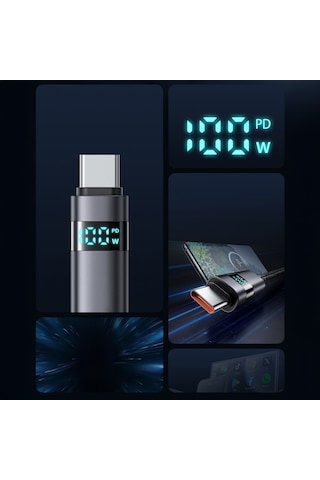 Mcdodo CA-6520 100 W USB Type -C Hızlı Şarj Kablosu 1.2 M Siyah
