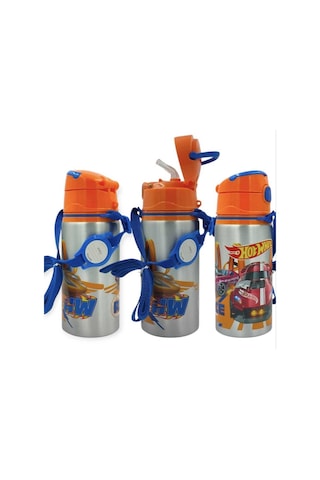Kalem Çantası , Hot Wheels Korumalı Makas , Hot Wheels Alüminyum Matara Turuncu