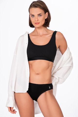 Kadın Modal Külot Siyah Kompedan K23924 Siyah