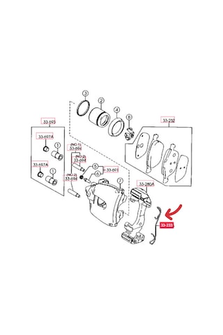 Zekkert Ön Balatalar İçin Yaprak Yayı, Focus 2,3, Mazda 3, Volvo S40 241743884