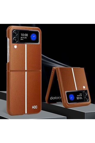 Samsung Galaxy Z Flip 4 Kılıf Hbc-155 Lizbon Kapak - Koyu Yeşil