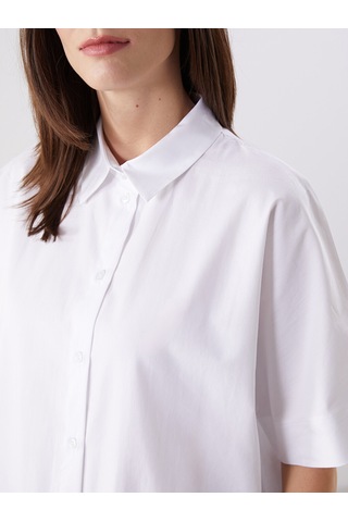 Lcw Comfort Beyaz Oversize Poplin Kadın Gömlek