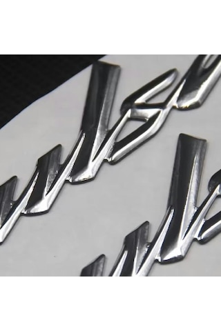 Pulsar Logo Yazı Amblem Sticker Etiket Seti 3d Ns200-125-150 Gümüş