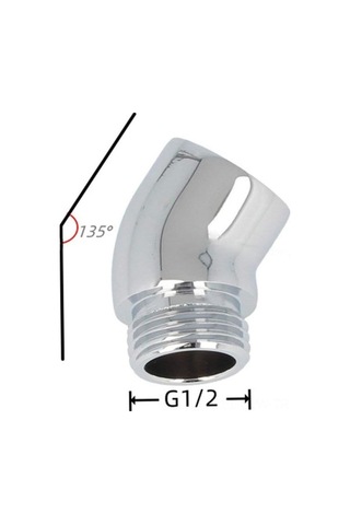 Besthome1 130 Derece Açı Ayarlı 360 Döner G 1/2 Bağlantı Elemanı - Kol Açısı Değiştirici Basınç Kaybı Olmayan Bakır Duş Başlığı Diğer