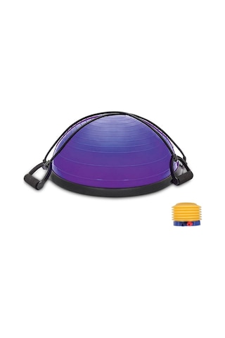 T181 Bosu Ball Yarim Denge Topu Pilates Aleti Direnc Lastikli Pompa Dahildir